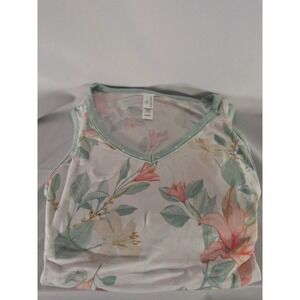 Flora Nikrooz Floral Pajama Set V Neck Sleep Shirt‎ & Pants S/CH/P